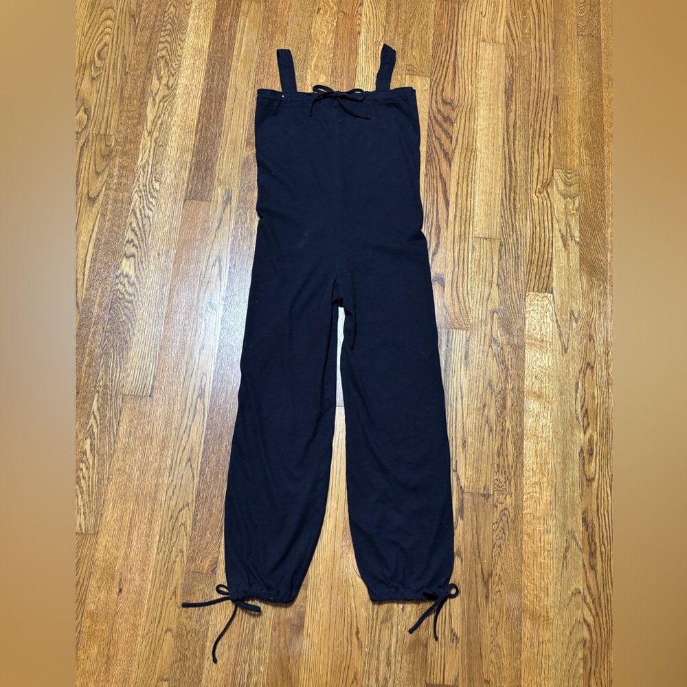 Bloch Youth Dance Warmup Black Romper with Drawstring